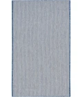 Nourison Courtyard Ivory Blue COU01 2 ft. 2 in. X 8 ft. Rectangle Rug