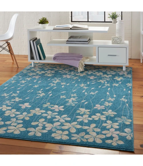 Nourison Tranquil Area Rug TRA04-Turquoise