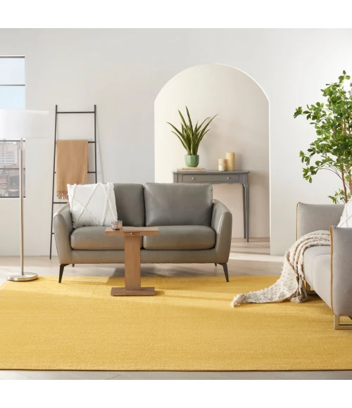 Nourison Essentials Yellow Area Rug NRE01-Yellow