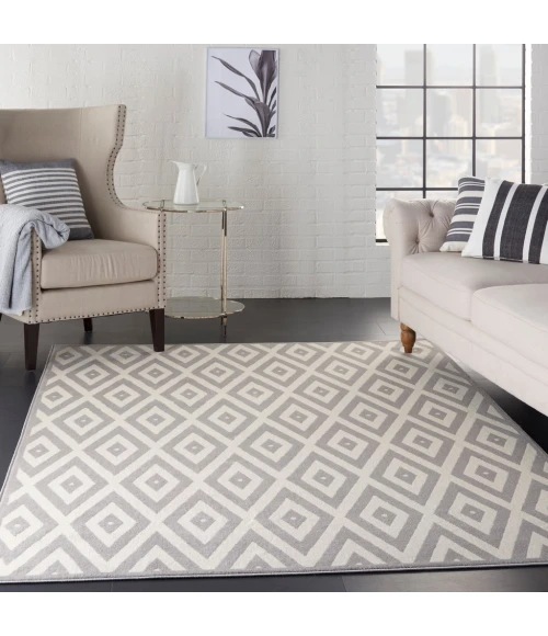 Nourison Grafix Area Rug GRF18-White/Grey