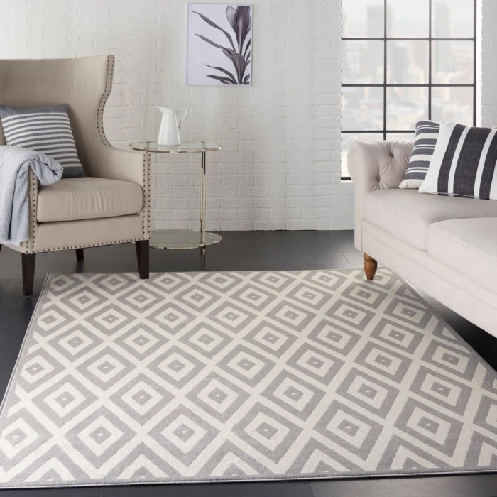 Nourison Grafix Area Rug GRF18-White/Grey