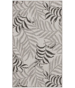 Nourison Home Garden Oasis GOA01 Grey 2 ft. X 4 ft. Area Rug