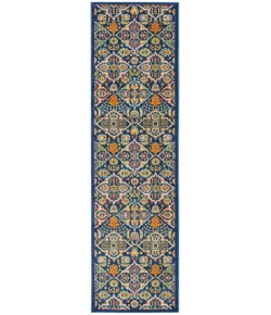 Nourison Home Allur ALR03 Navy Multicolor 2 ft. 3 in. X 7 ft. 6 in. Area Rug