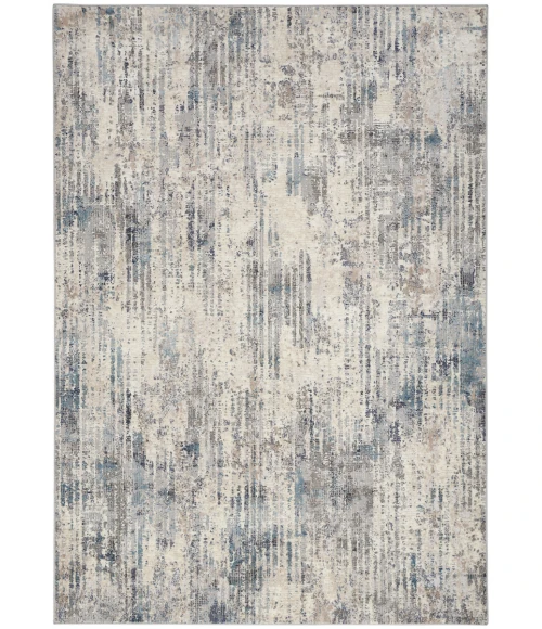 Calvin Klein Infinity Area Rug IFN04 Ivory Grey Blue