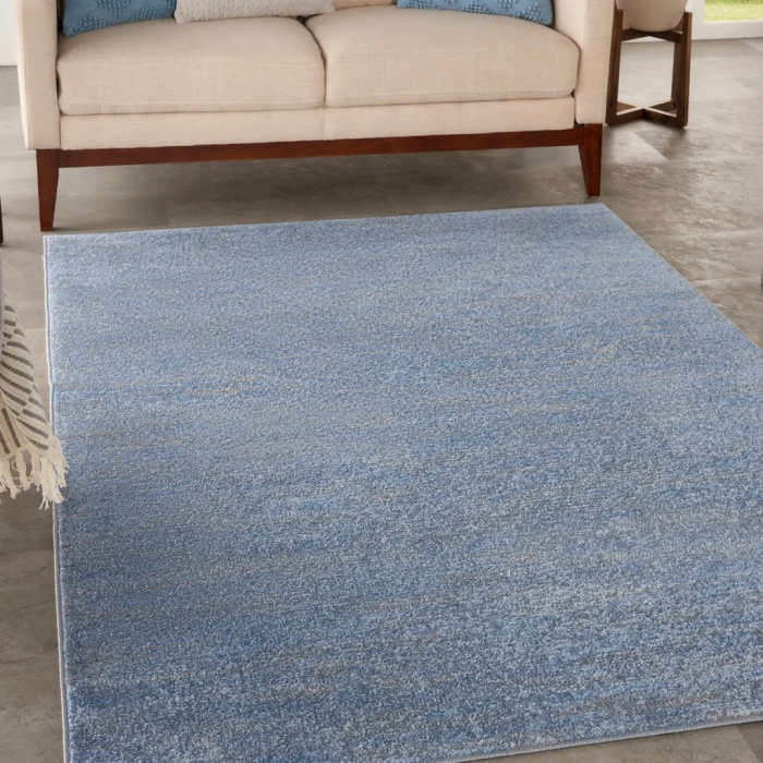Nourison Essentials Blue/Grey Area Rug NRE01-Blue/Grey