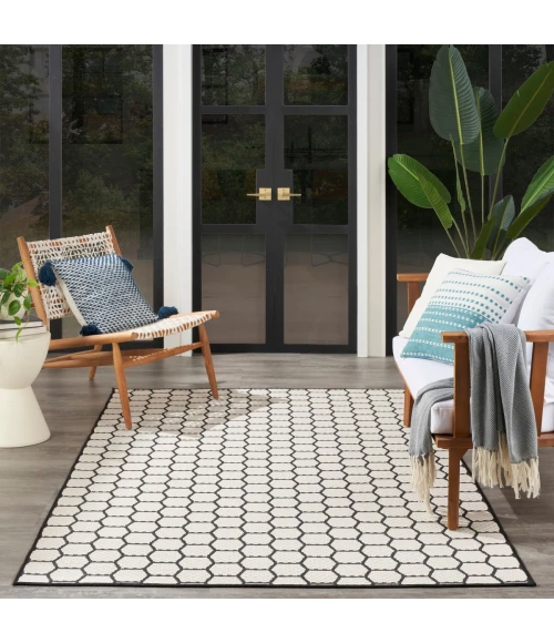 Nourison Twist Reversible Black TWS01 4 ft. X 6 ft. Rect. Rug