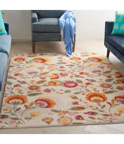 Nourison Home Allur ALR08 Ivory Multicolor 5 ft. 3 in. X 7 ft. 3 in. Area Rug