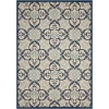 Nourison Home Caribbean CRB02 Ivory Navy 3 ft. 11 in. X 5 ft. 11 in. Area Rug