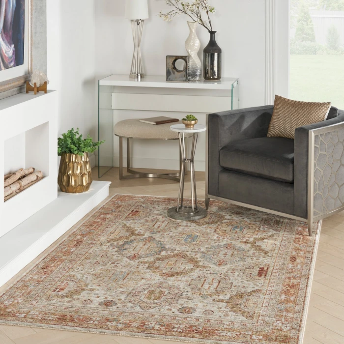 Nourison Sahar Ivory Multicolor SHR01 4 ft. X 6 ft. Rect. Rug