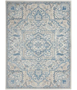 Nourison Home Elation ETN10 Ivory Blue 4 ft. X 6 ft. Area Rug
