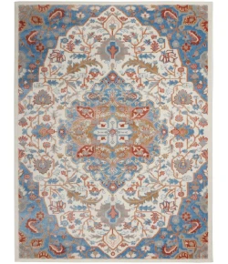 Nourison Home Elation ETN09 Ivory Blue 5 ft. 3 in. X 7 ft. 3 in. Area Rug