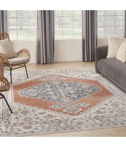 Nourison Home Astra Machine Washable ASW11 Grey Multicolor 9 ft. X 12 ft. Area Rug