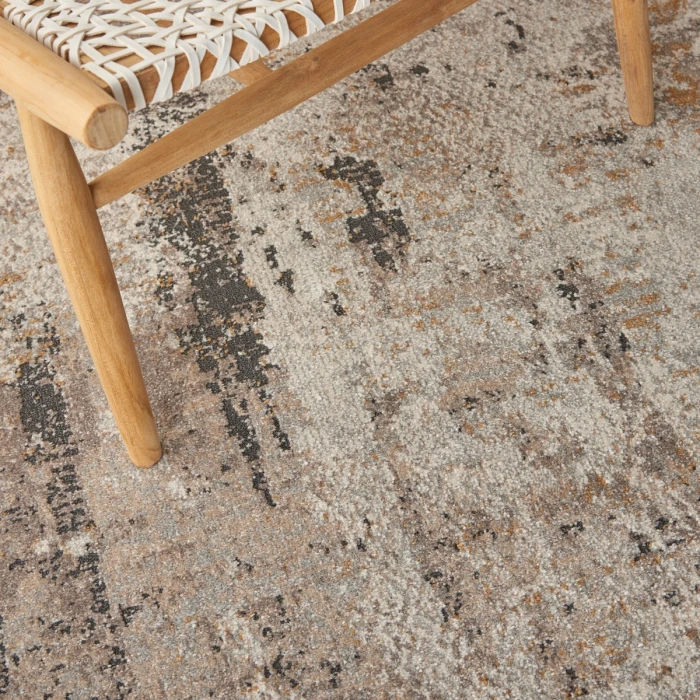 Nourison Tangra Cream Grey TNR05 5 ft. X 7 ft. Rect. Rug