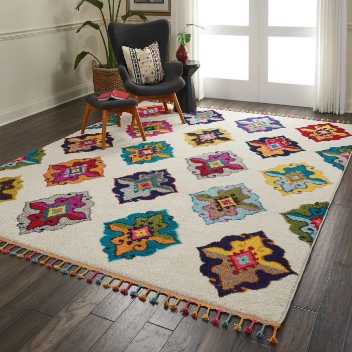 Nourison Home Nomad White NMD06 7ft.10in. x 10ft.6in. Rect. Rug