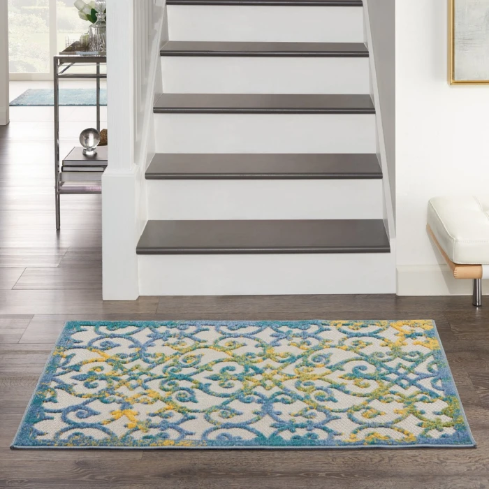 Nourison Aloha Area Rug ALH21-Ivory Blue