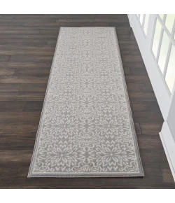 Nourison Home Jubilant JUB06 Ivory Grey 2 ft. 3 in. X 7 ft. 3 in. Area Rug
