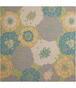 Nourison Home & Garden RS021 Green 8 ft. 6 in. Square Area Rug