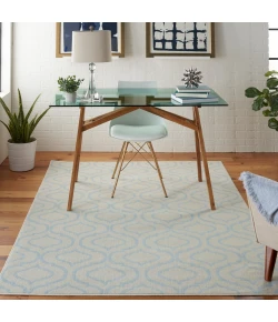 Nourison Home Jubilant JUB19 Ivory Blue 4 ft. X 6 ft. Area Rug