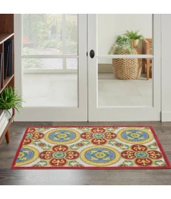 Nourison Home Aloha ALH30 Red Multicolor 2 ft. 8 in. X 4 ft. Area Rug