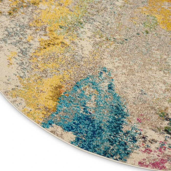 Nourison Celestial Round Area Rug CES12-Ivory/Multicolor