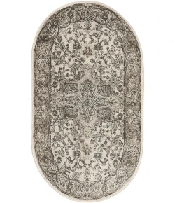 Nourison Home Quarry QUA05 Ivory Grey 3 ft. X 5 ft. Oval Area Rug