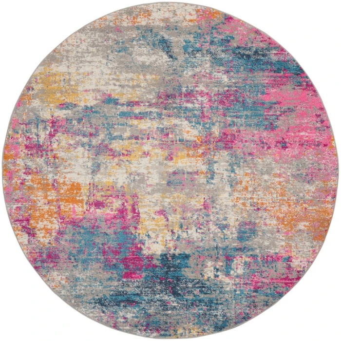Nourison Passion Round Area Rug PSN36-Ivory/Multi