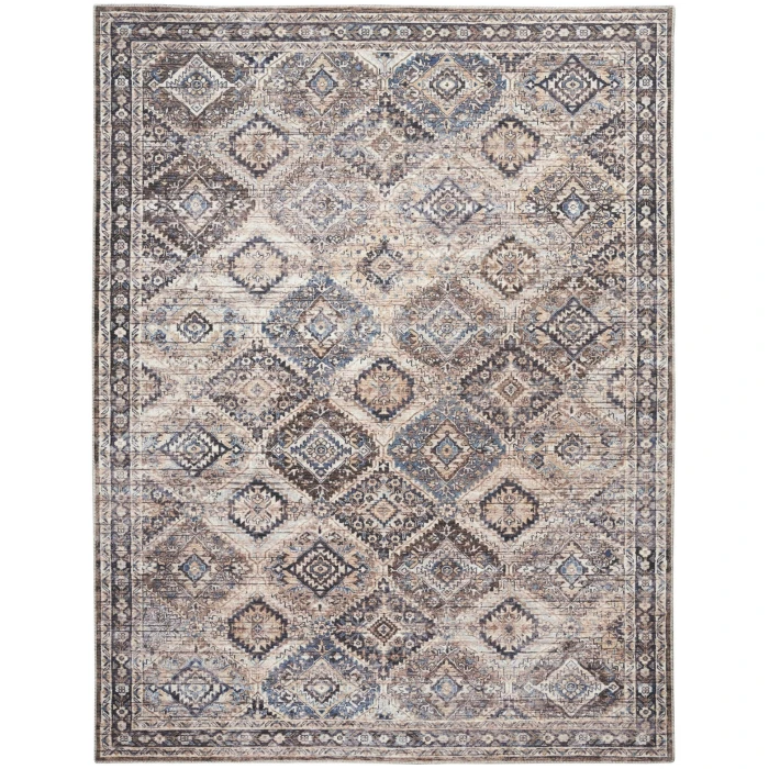 Nicole Curtis Machine Washable Series 1 Area Rug SR103 Ivory/Latte 8' x 10'