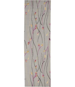 Nourison Home Grafix GRF15 Grey 2 ft. 3 in. X 7 ft. 6 in. Area Rug