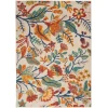 Nourison Home Allur ALR09 Ivory Multicolor 5 ft. 3 in. X 7 ft. 3 in. Area Rug