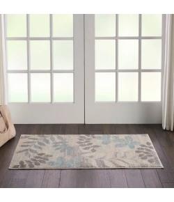 Nourison Home Tranquil TRA01 Ivory/Light Blue 2 ft. X 4 ft. Area Rug