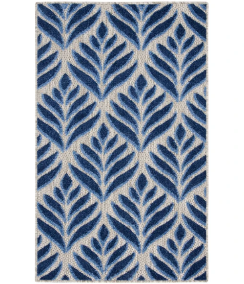 Nourison Aloha Blue ALH35 2 ft. 8 in. X 4 ft. Rectangle Rug