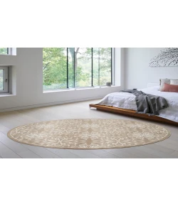 Nourison Home Jubilant JUB06 Taupe 8 ft. Round Area Rug