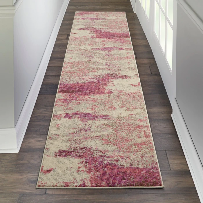 Nourison Celestial Runner Area Rug CES02-Ivory/Pink
