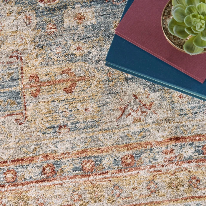 Nourison Sahar Blue SHR01 9 ft. X 13 ft. Rect. Rug