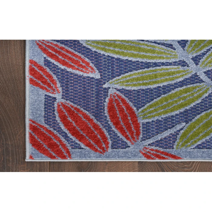 Nourison Aloha Navy Multicolor ALH18 2 ft. 8 in. X 4 ft. Rectangle Rug