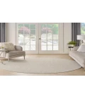 Nourison Courtyard Ivory/Silver COU01 8 ft. Round Rug