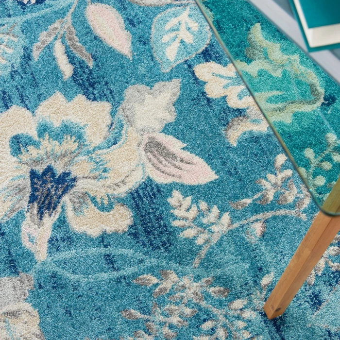 Nourison Tranquil Area Rug TRA02-Turquoise