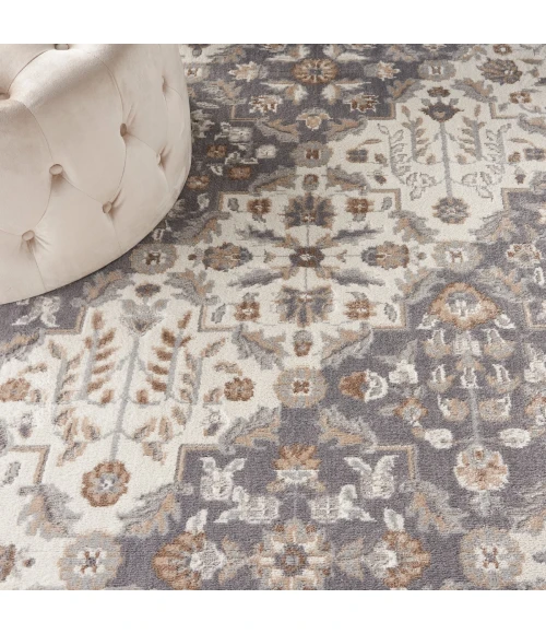 Nourison Elation Area Rug ETN08 Ivory Grey 9' x 12'