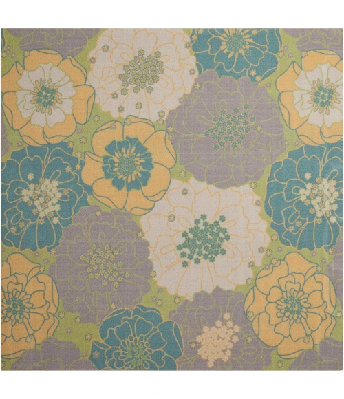 Nourison Home & Garden Square Area Rug RS021-Green