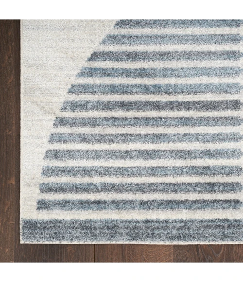 Nourison Astra Machine Washable Area Rug ASW03 Ivory Blue