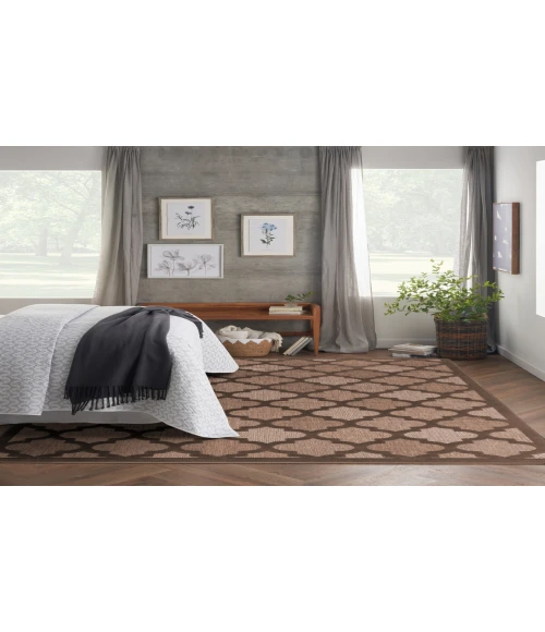 Nourison Easy Care Brown NES01 8 ft. X 10 ft. Rectangle Rug