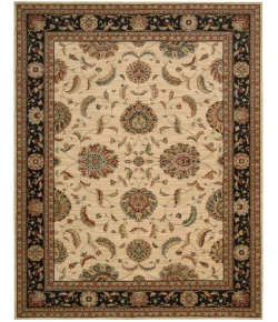 Nourison Home Living Treasures LI04 Ivory/Black 9 ft. 9 in. X 13 ft. 9 in. Area Rug