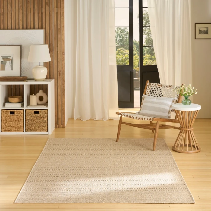 Nourison Tulum Cream TLM01 4 ft. X 6 ft. Rect. Rug