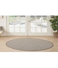 Nourison Courtyard Ivory/Charcoal COU01 5 ft. Round Rug