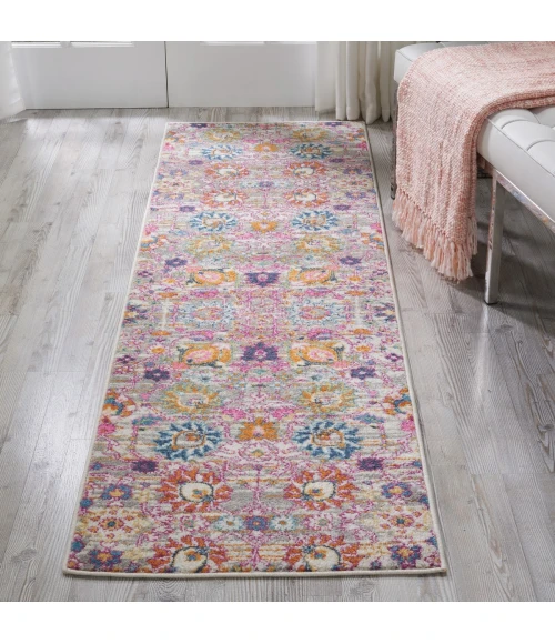 Nourison Passion Area Rug PSN01 Silver 2'2" x 10'