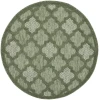 Nourison Home Easy Care NES01 Green 4 ft. Round Area Rug