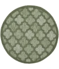 Nourison Home Easy Care Green NES01 4 ft. Round Rug