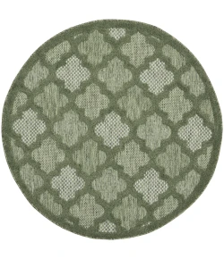 Nourison Home Easy Care NES01 Green 4 ft. Round Area Rug