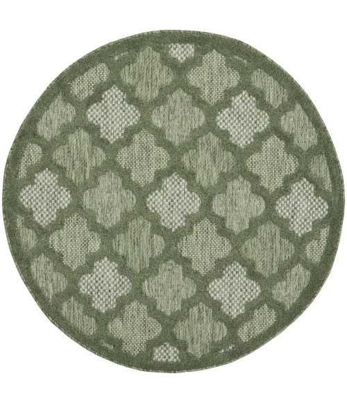 Nourison Home Easy Care Green NES01 4 ft. Round Rug