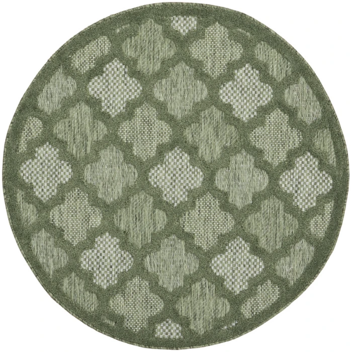 Nourison Home Easy Care Green NES01 4 ft. Round Rug